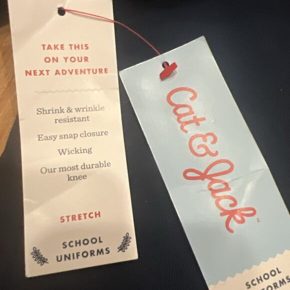 Cat & Jack School Uniforms straight pants Navy Girls 5 - Picture 4 of 4